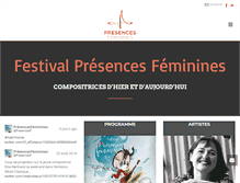 Tablet Screenshot of presencesfeminines.com